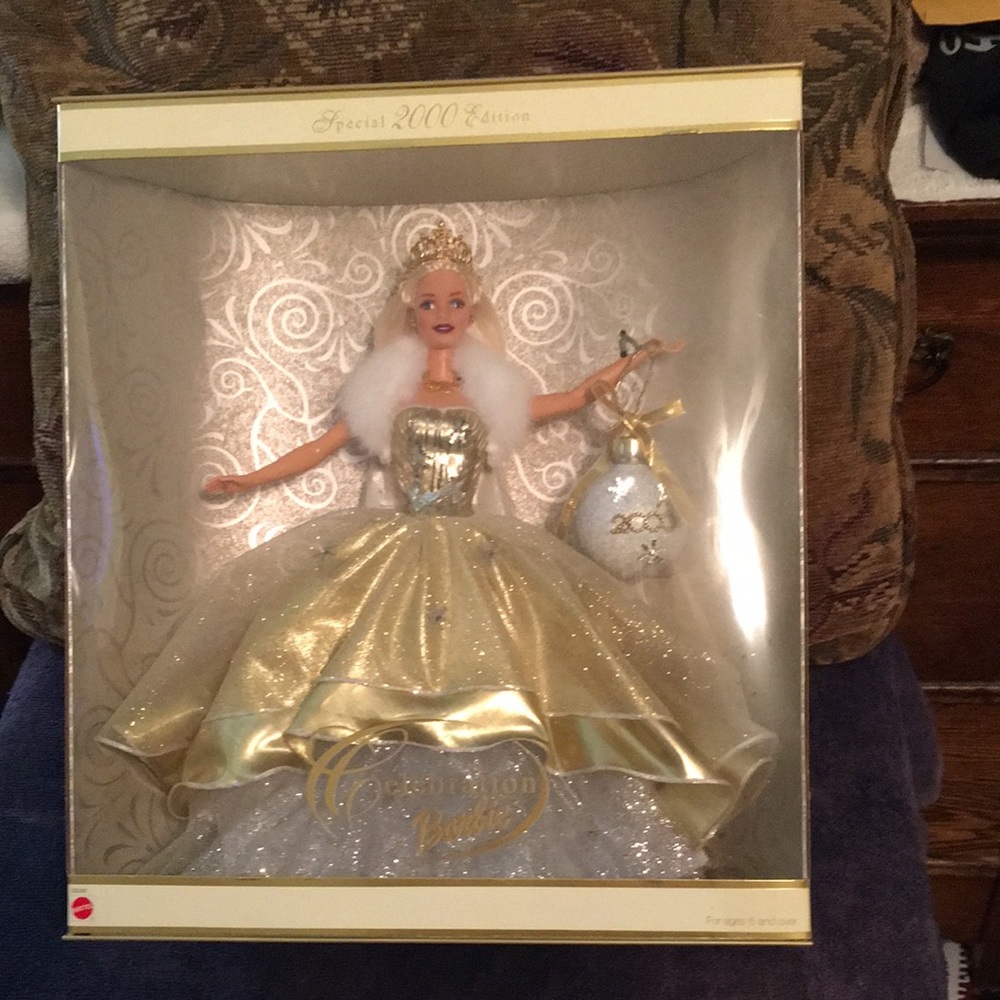 Brand ~ Mattel Barbie  Color ~ Gold, Silver and White